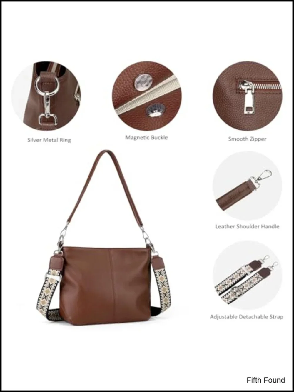 Genuine Leather Hobo Crossbody Shoulder Bag